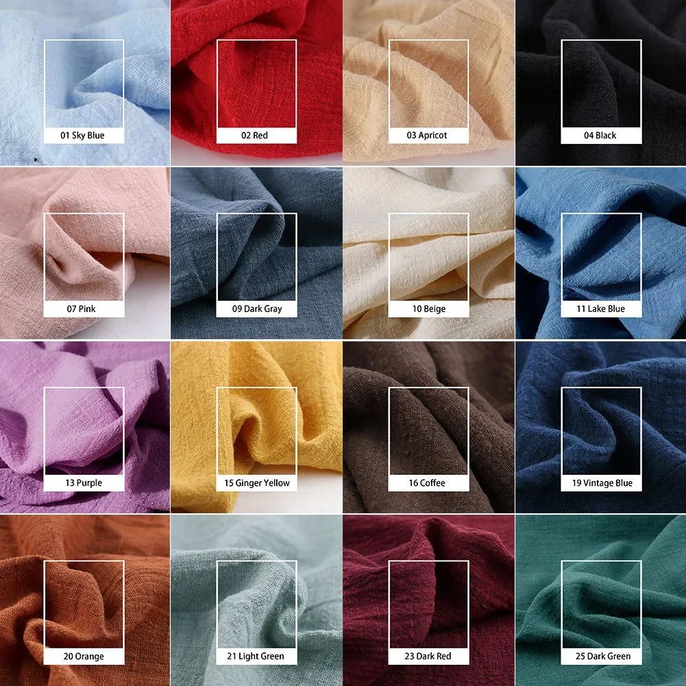 Eco-Friendly Natural Linen Cotton Cambric Fabric – Soft, Breathable & Quick-Dry Textile for DIY Clothing, Curtains & Patchwork | CA1014