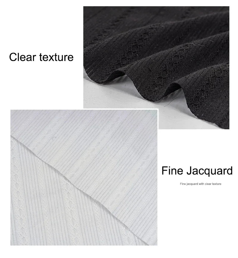 Delicate Embroidered Stripe 100% Pure Cotton Jacquard Fabric | CA1012