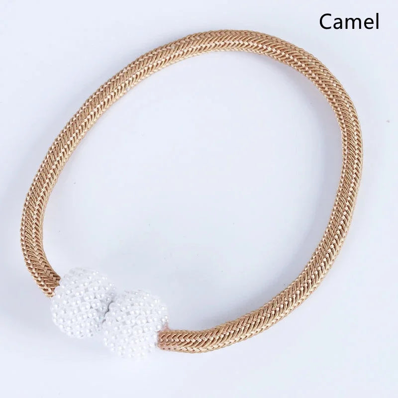 Pearl Magnetic Curtain Tie Back | No Drill Curtain Holder | Decorative Buckle