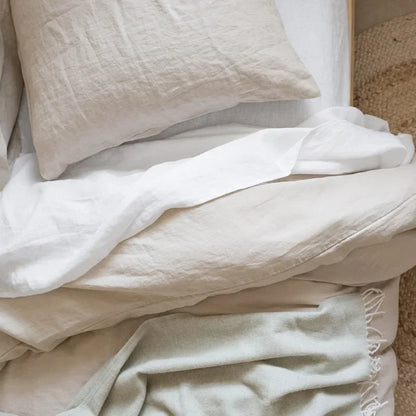Premium 2-Piece 100% Pure Linen Throw Pillow Covers | Grade A Solid Color Decorative Shams with Hidden Zipper