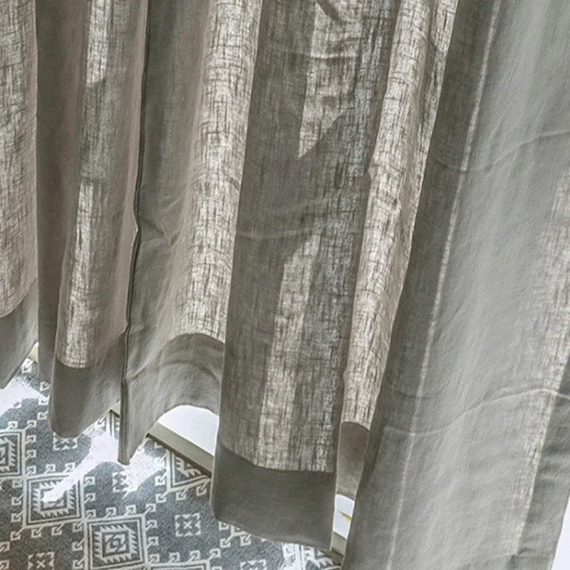 100% linen Semi-Sheer Linen Drapes | CD1036