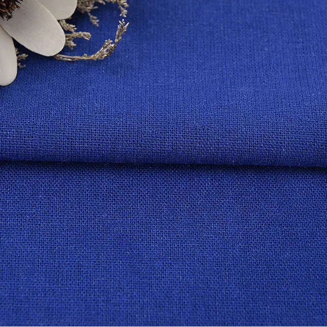 Solid Color Linen Cotton Fabric for Needlework, Embroidery and Patchwork, CA1001
