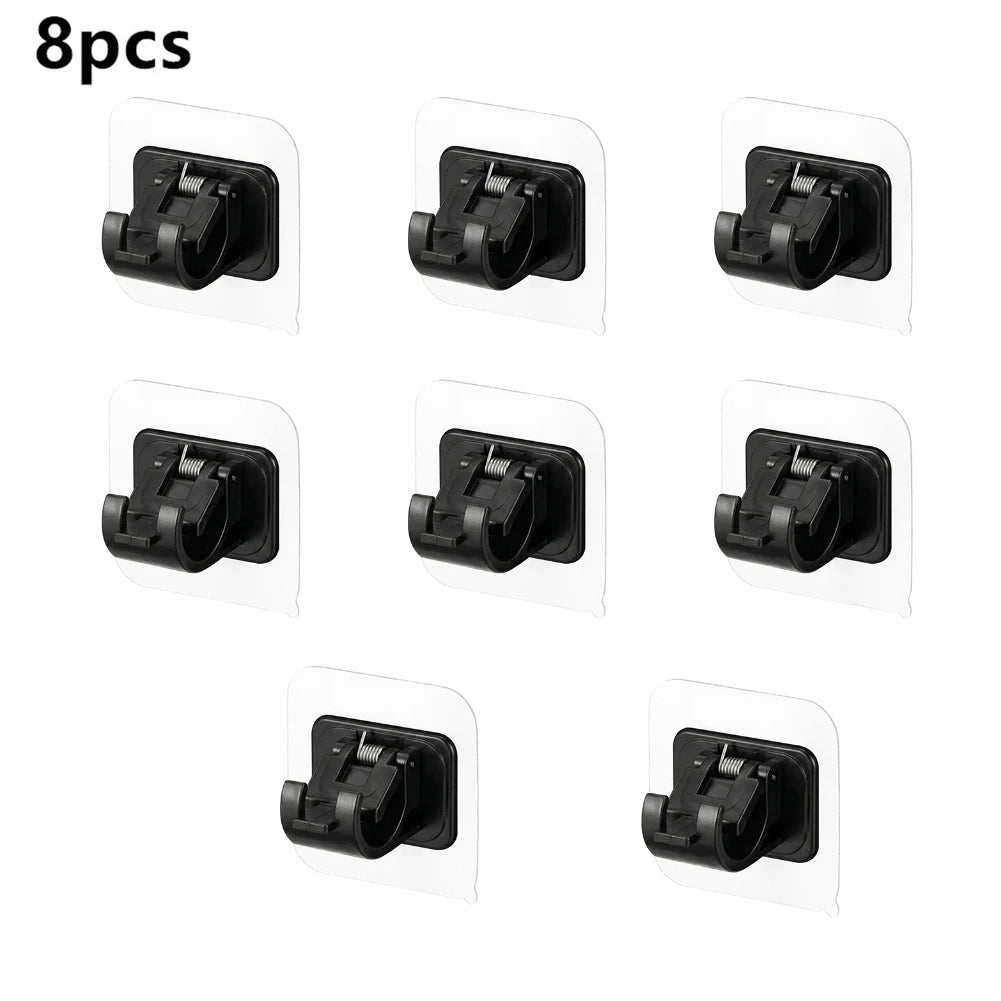 Modern Self-Adhesive Curtain Rod Bracket Hooks – No-Drill Wall Mount Holder (2/4/8 Pack) | CH1008