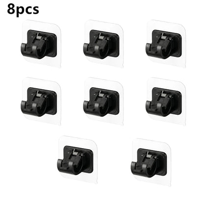 Modern Self-Adhesive Curtain Rod Bracket Hooks – No-Drill Wall Mount Holder (2/4/8 Pack) | CH1008