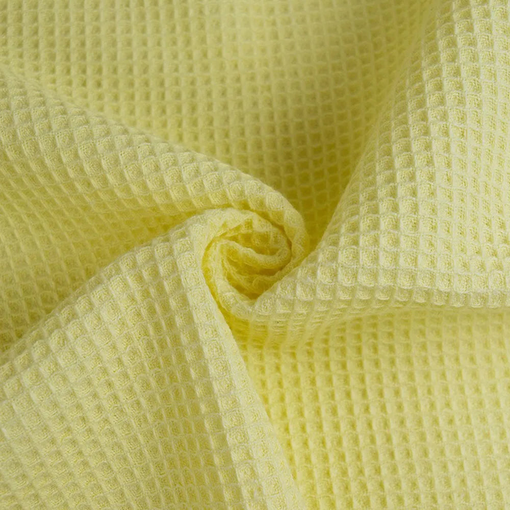 Premium Soft Waffle Weave Cotton Blend Fabric | Moisture-Absorbent, Quick-Dry Bubble Cloth For DIY Sleepwear, Towels & Modern Home Textiles | CA1015