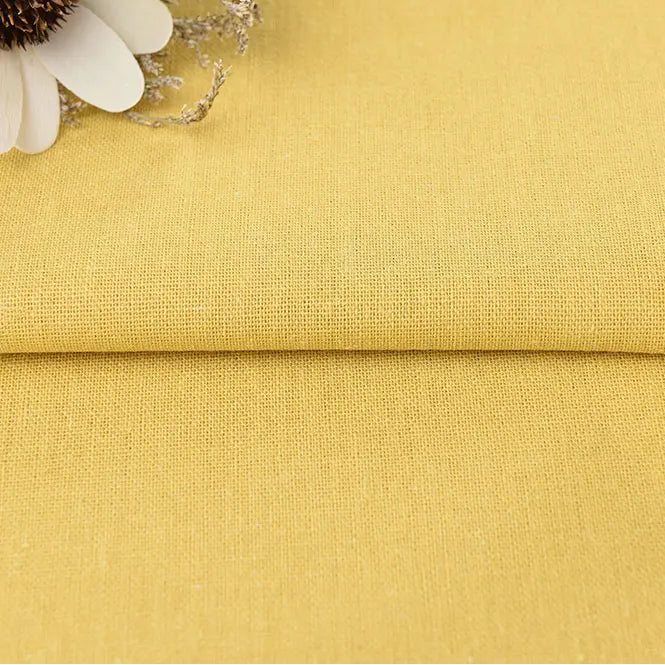 Solid Color Linen Cotton Fabric for Needlework, Embroidery and Patchwork, CA1001