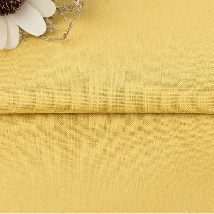 Solid Color Linen Cotton Fabric for Needlework, Embroidery and Patchwork, CA1001