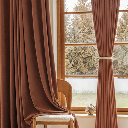 Burgundy Room Darkening Thermal Insulated Curtain | CD1037