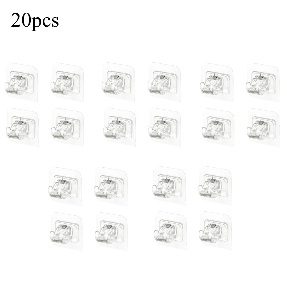 Modern Self-Adhesive Curtain Rod Bracket Hooks – No-Drill Wall Mount Holder (2/4/8 Pack) | CH1008