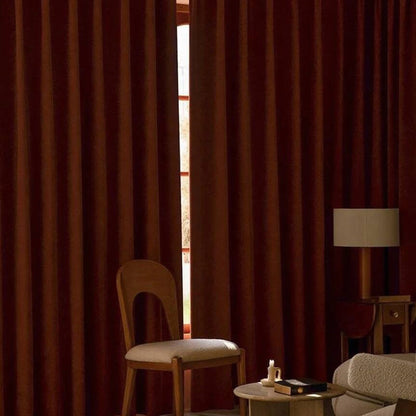 Burgundy Room Darkening Thermal Insulated Curtain | CD1037