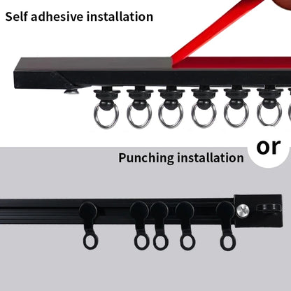 Self-Adhesive Curtain Track Kit, No-Drill Ceiling or Wall Mount | CH1017