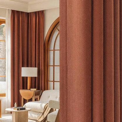 Burgundy Room Darkening Thermal Insulated Curtain | CD1037