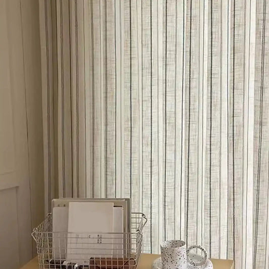 Stripe Cotton Linen Blend Gauze Curtains | CD1045