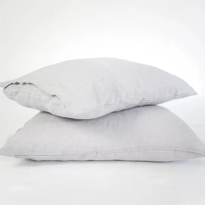 Premium 2-Piece 100% Pure Linen Throw Pillow Covers | Grade A Solid Color Decorative Shams with Hidden Zipper