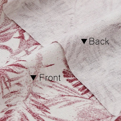 Linen Viscose Flowers Leave Printed Fabric, CA1007