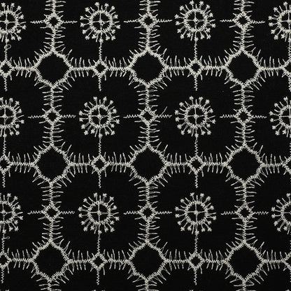 Geometric Cotton Linen Embroidered Jacquard Fabric By The Yard | CA1020