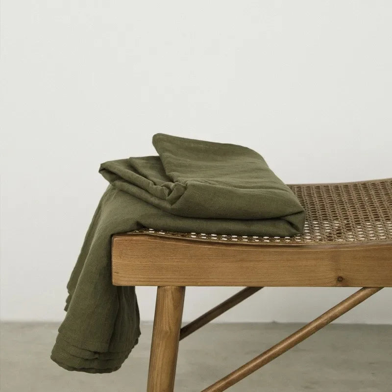 Double Long Pillowcase 100% Pure Linen Pillow Case Euro Sham for Bed, Envelope Cushion Cover Antibacterial Anti-mite