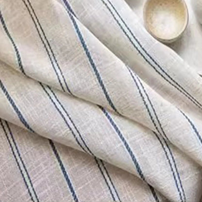 Stripe Cotton Linen Blend Gauze Curtains | CD1045
