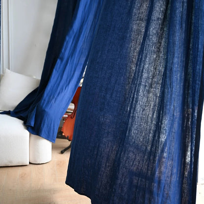 100% linen Semi-Sheer Linen Drapes | CD1036