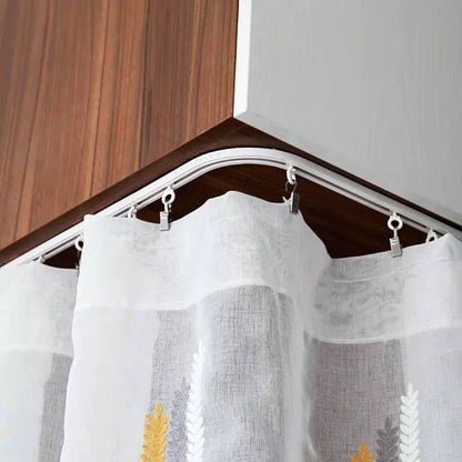 Self-Adhesive Silent Curtain Track, No-Drill Top & Side Mount Rail for Smooth Surfaces | CH1007