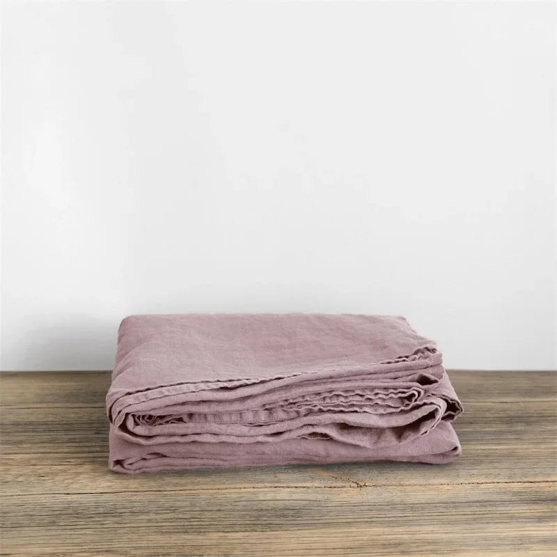 100% Pure French Linen Flat Sheet | Stone-Washed OEKO-TEX Certified Top Sheet for Hot Sleepers (1 PC)