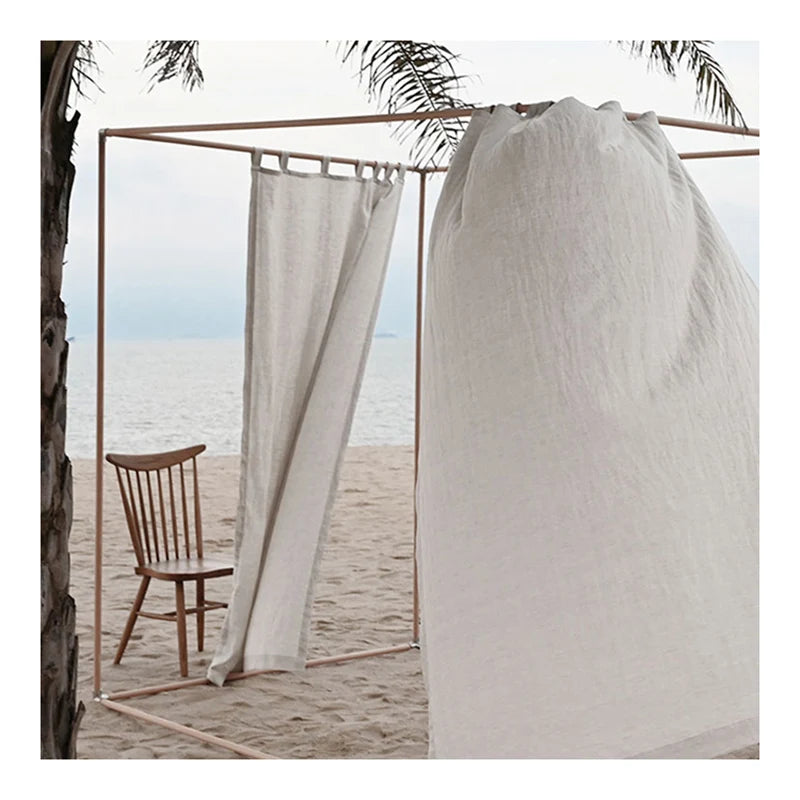 100% French Linen 50% blackout Room Darkening Drapery | CD1030