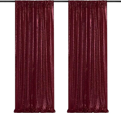2-Panel Sequin Backdrop Curtain Set – Seamless Glitter Photography Background for Weddings, Parties & Events | CDE1026