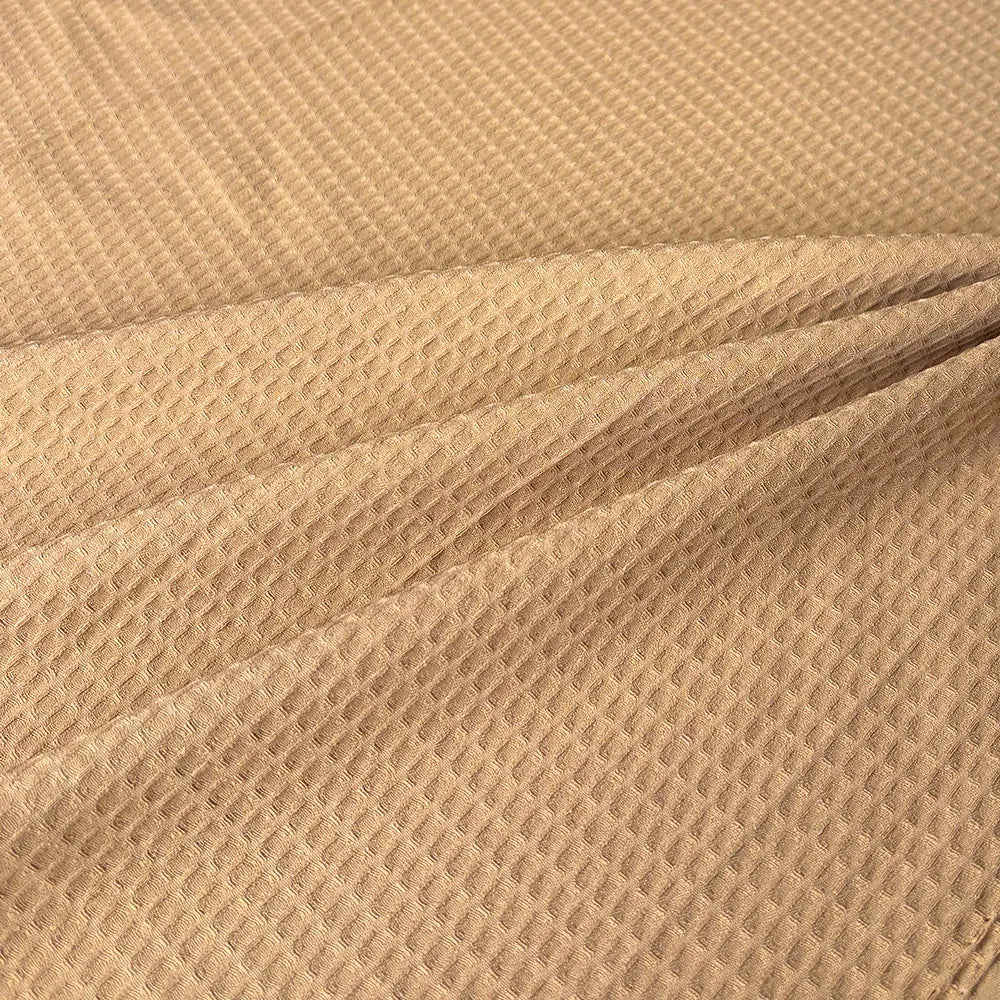 Premium Soft Waffle Weave Cotton Blend Fabric | Moisture-Absorbent, Quick-Dry Bubble Cloth For DIY Sleepwear, Towels & Modern Home Textiles | CA1015