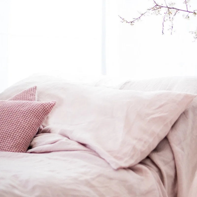 Double Long Pillowcase 100% Pure Linen Pillow Case Euro Sham for Bed, Envelope Cushion Cover Antibacterial Anti-mite