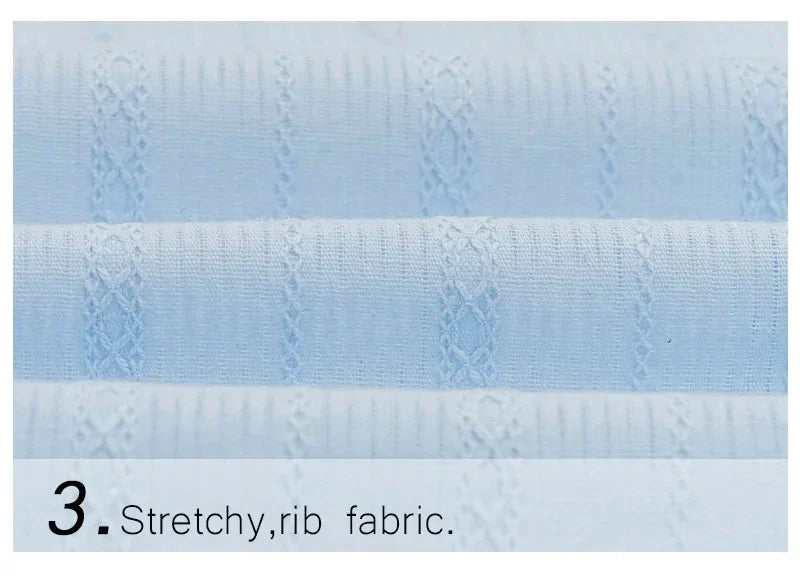 Delicate Embroidered Stripe 100% Pure Cotton Jacquard Fabric | CA1012
