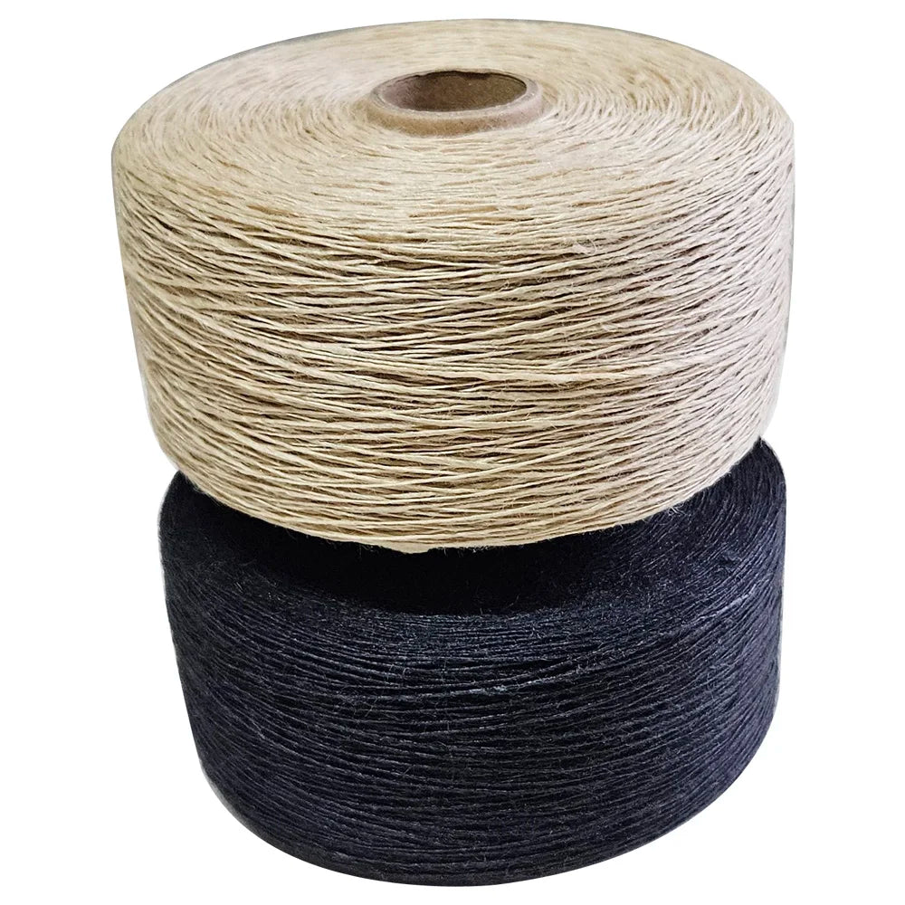 100% Pure Organic Linen Ramie Yarn | Raw Ring Spun Knitting Filament (1/64", 0.3mm, 100g)