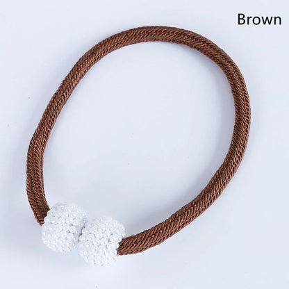 Pearl Magnetic Curtain Tie Back | No Drill Curtain Holder | Decorative Buckle