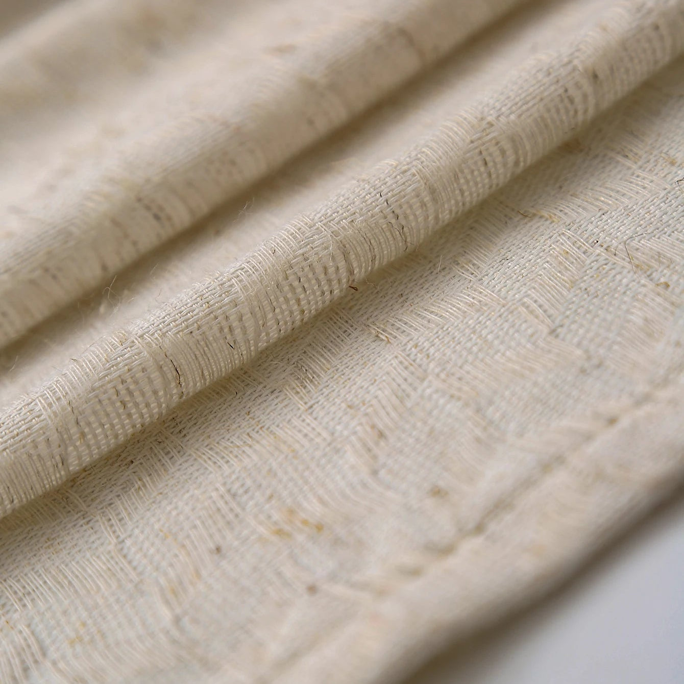 Classic Linen-Blend Rod Pocket Curtain Panels with Tassel Fringe Trim, CD1012