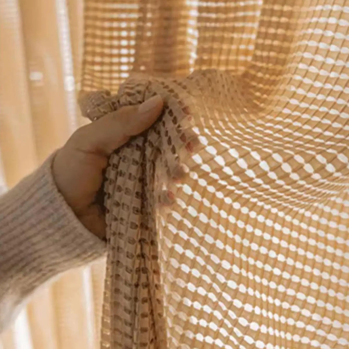 Decorative Cutout Modern Sheer Curtain | CD1041