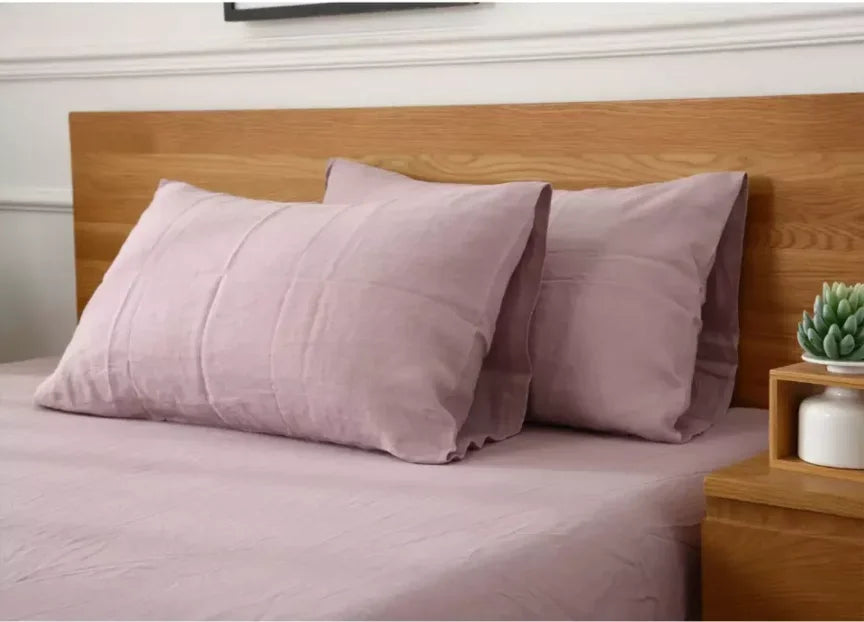 Premium 2-Piece 100% Pure Linen Throw Pillow Covers | Grade A Solid Color Decorative Shams with Hidden Zipper