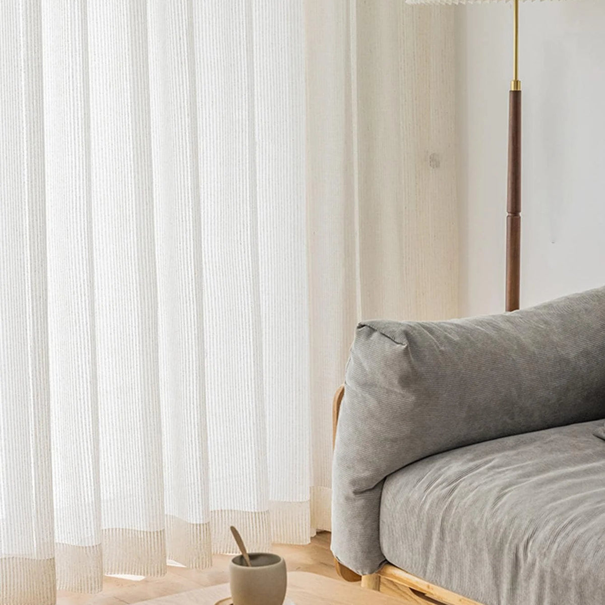Striped Gauze Modern Sheer Curtain | CD1040