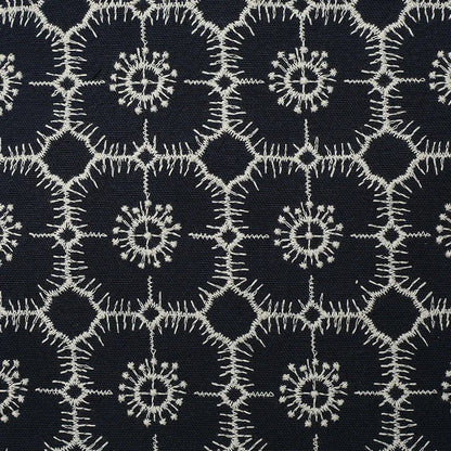 Geometric Cotton Linen Embroidered Jacquard Fabric By The Yard | CA1020