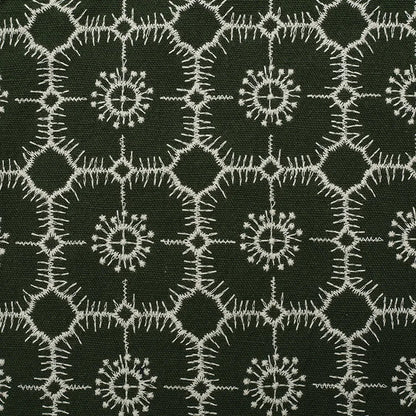 Geometric Cotton Linen Embroidered Jacquard Fabric By The Yard | CA1020