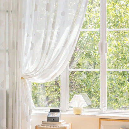 White Cloud Pattern Sheer Curtain | CD1048