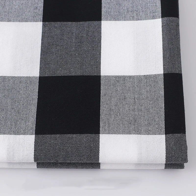 Premium Yarn-Dyed Cotton Linen Blend Classic Buffalo Check, Gingham & Ticking Stripe Fabric, CA1005
