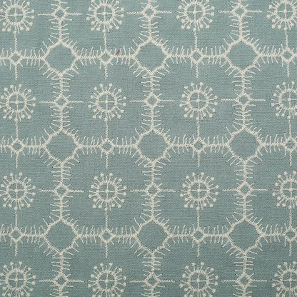 Geometric Cotton Linen Embroidered Jacquard Fabric By The Yard | CA1020
