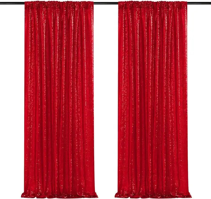 2-Panel Sequin Backdrop Curtain Set – Seamless Glitter Photography Background for Weddings, Parties & Events | CDE1026