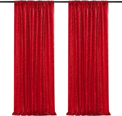 2-Panel Sequin Backdrop Curtain Set – Seamless Glitter Photography Background for Weddings, Parties & Events | CDE1026