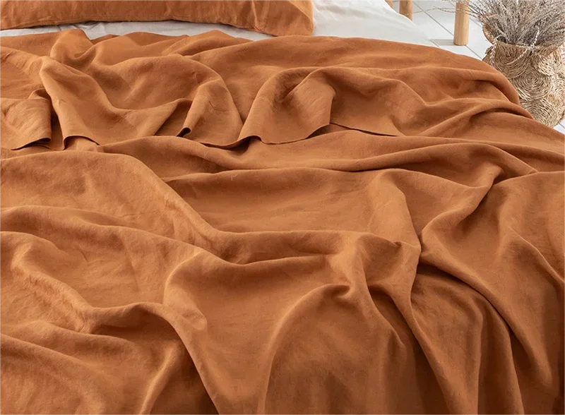 100% Pure French Linen Flat Sheet | Stone-Washed OEKO-TEX Certified Top Sheet for Hot Sleepers (1 PC)