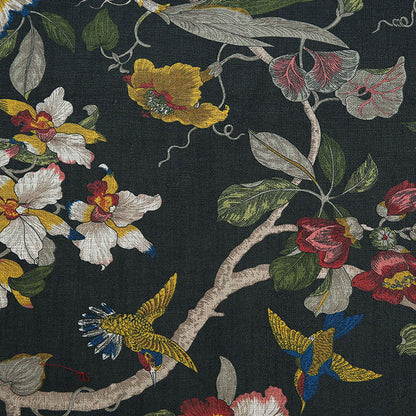 Premium Floral Hummingbird Tropical Botanical Print Blend Cotton, CA1004