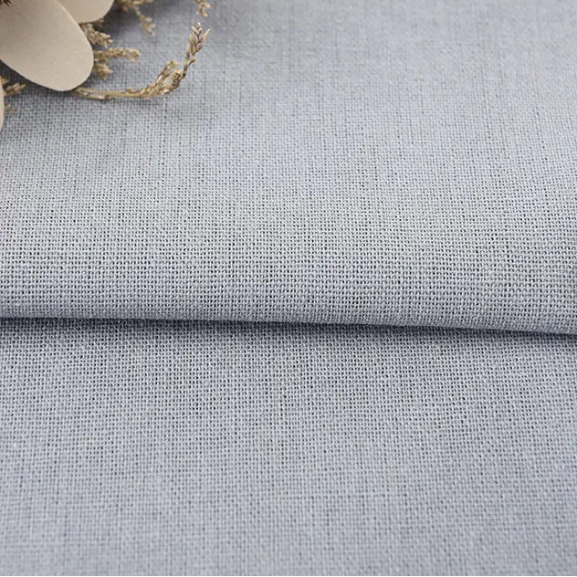Solid Color Linen Cotton Fabric for Needlework, Embroidery and Patchwork, CA1001