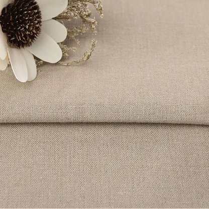 Solid Color Linen Cotton Fabric for Needlework, Embroidery and Patchwork, CA1001