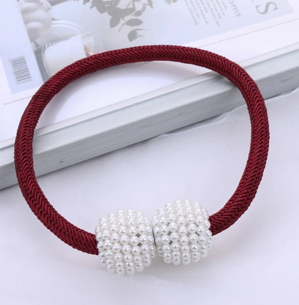 Pearl Magnetic Curtain Tie Back | No Drill Curtain Holder | Decorative Buckle