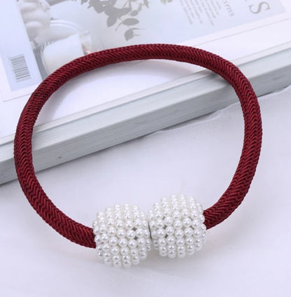 Pearl Magnetic Curtain Tie Back | No Drill Curtain Holder | Decorative Buckle