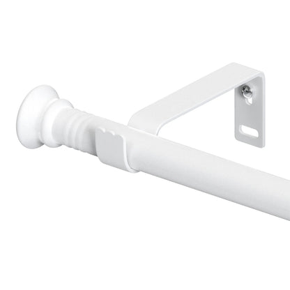 5/8" Adjustable Black Curtain Rod with Brackets (17" - 154") | CH1010
